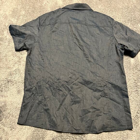 Kuhl Shirt Mens Large Blue Lightweight Button Pockets Hiking Short Sleeve - Picture 3 of 7